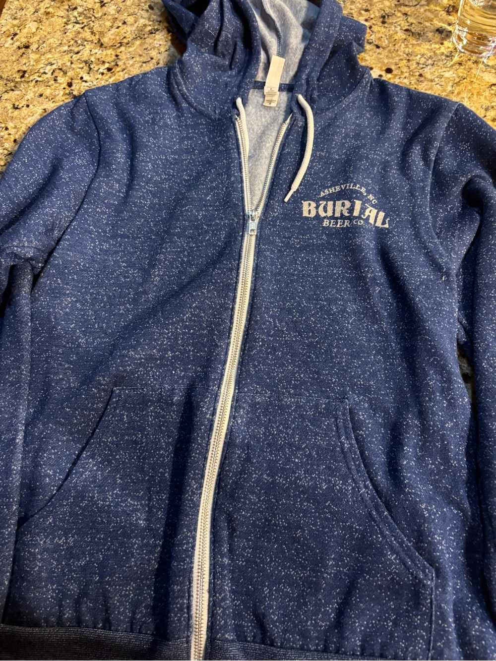 Burial Brewing Asheville Medium blue hoodie